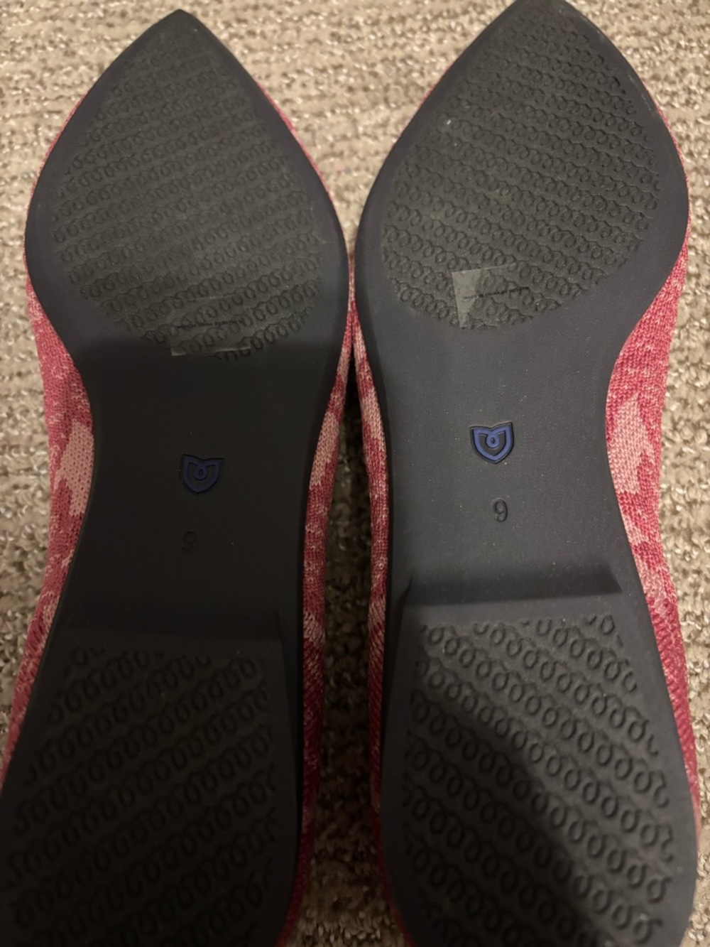 New Rothy's Pink Patterned “The Point II” Flats - Picture 3 of 5